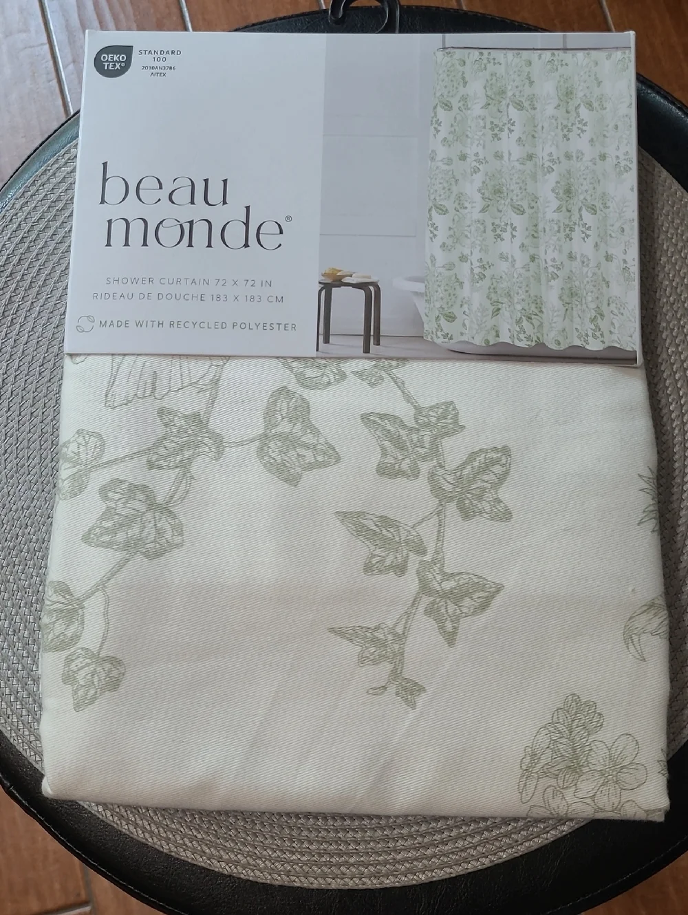 Beau Monde Floral Vine Shower Curtain
